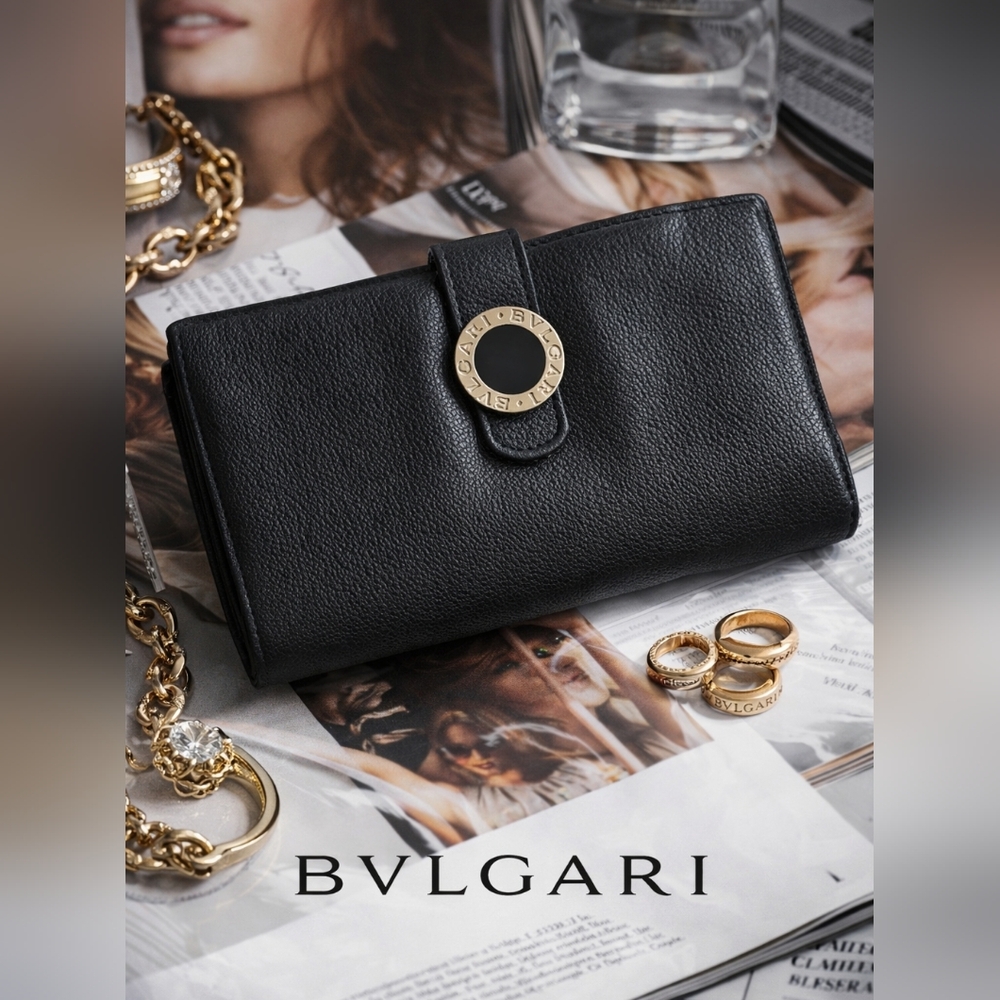 BVLGARI Long Wallet-Black